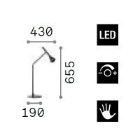 Ideal Lux 283333 DIESIS Lampada da tavolo design nero led