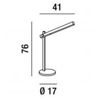 Perenz 6646B RULER Lampada da tavolo led bianco