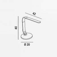 Perenz 6720N LEG Lampada da scrivania orientabile LED Nero