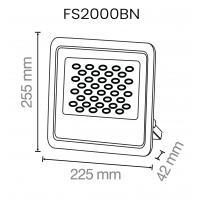 Lampo Lighting FS2000BN SOLAR Faro LED a energia solare 100W