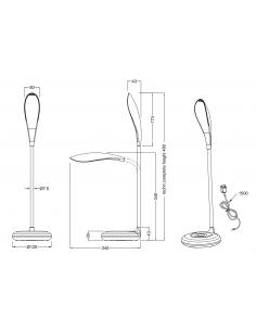 Trio Lighting R52781201 KRAIT Lampada da scrivania LED dimmerabile base rgb 2