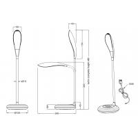 Trio Lighting R52781201 KRAIT Lampada da scrivania LED dimmerabile base rgb