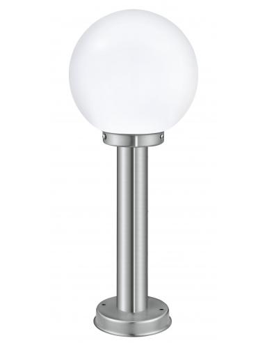 Eglo 30206 NISIA Lampada da terra palo h50 esterni acciaio globo bianco