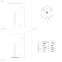 Eglo 39394 SAGANTO 1 Indoor table lamp E27 Brown