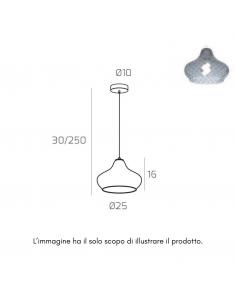 Top Light 1191CR/SP-ZA DRESS Lampada da sospensione vetro piccolo Zaffiro