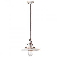 Ferroluce C1442VIB Country Lampada a sospensione Vintage Bianco