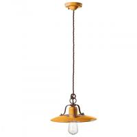 Ferroluce C1442VIG Country Lampada da sospensione Vintage Giallo
