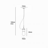 Toscot 900S Novecento 900 Lampada da sospensione cavo e base colorata