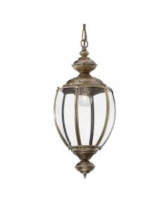 Ideal Lux 005911 NORMA Suspension chandelier E27 transparent glass burnished