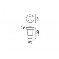 Ideal Lux 120287 LANDING PT SMALL Lampada da incasso per esterno GU10 Nero