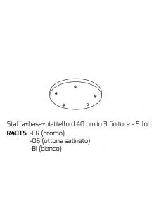 Top Light R40T5CR Rosone D.40 5 fori Cromo
