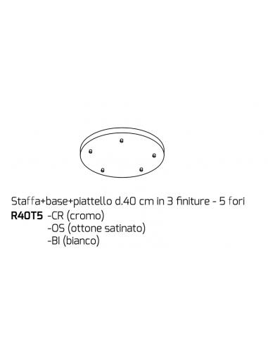 Top Light R40T5CR Rosone D.40 5 fori Cromo