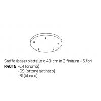 Top Light R40T5CR Rosone D.40 5 fori Cromo