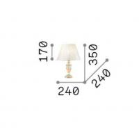 Ideal Lux 020853 FIRENZE TL1 Lampada da tavolo E14 Oro