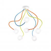 Ideal Lux OCTOPUS PL6 COLOR Ceiling lamp 6 lights multicolor