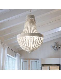 Ideal Lux 162737 MONET SP5 Lampada a sospensione 5 luci legno Bianco 2