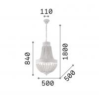 Ideal Lux 162751 MONET SP6 Lampada a sospensione per interni 6 luci bianco