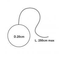 Top Light 1194/20-BR Big Eclipse sospensione solo cavo e vetro bronzo 20cm