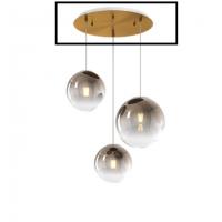Top Light R40T3-OS Rosone D.40 cm 3 fori Ottone satinato