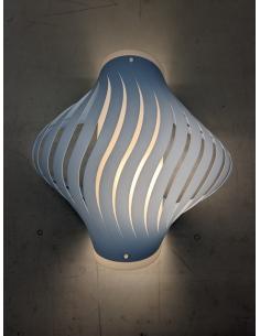 Linea Zero Helios Shell Wall lamp in Polilux with cable 1 x E27 Pastel blue