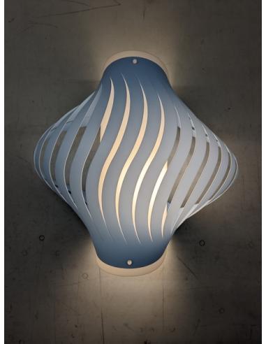 Linea Zero Helios Shell Wall lamp in Polilux with cable 1 x E27 Pastel blue
