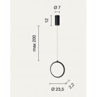 ONDALUCE SO.PINTA/ORO Suspension lamp 1 light for interiors Gold