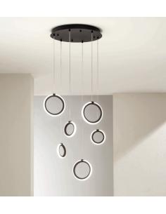Ondaluce SO.PINTA/6-NERO Pinta Suspension Lamp 6 lights black