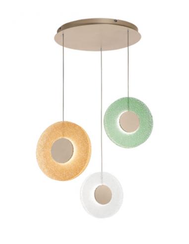 Ondaluce SO.CANDY/3 Lampada a sospensione LED vetri colorati