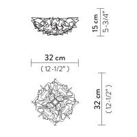 SLAMP VEL78PLF0001B Veli Couture MINI Lampada da soffitto/parete