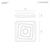 VIVIDA INTERNATIONAL LMS17.22.BIDIM SQUARE 3/M White LED ceiling light