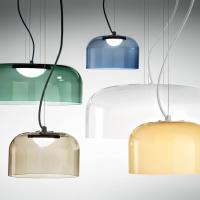 Giarnieri BELL.S.BI.INC Bell Lampada sospensione campana vetro led bianca