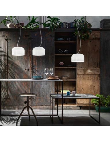 Giarnieri BELL.S.BI.INC Bell Lampada sospensione campana vetro led bianca