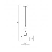 Giarnieri BELL.S.BI.INC Bell Lampada sospensione campana vetro led bianca