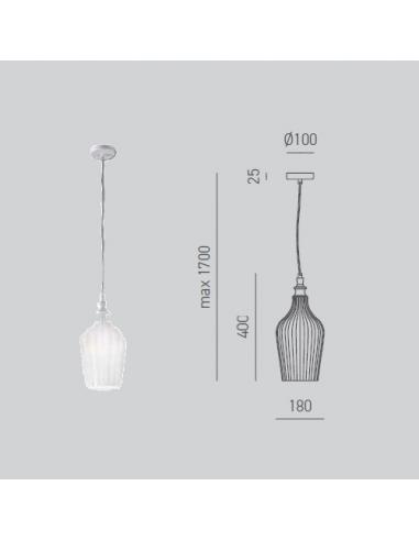 GEA Luce CLEOFE S/12 B Pendant Lamp White
