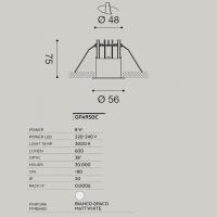 GEA LUCE GFA950C QEBUI Indoor recessed spotlight White LED