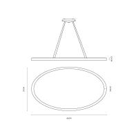 Vivida International 0095.30.SA DIM WN LIFERING-O Lampada a sospensione LED Sabbia