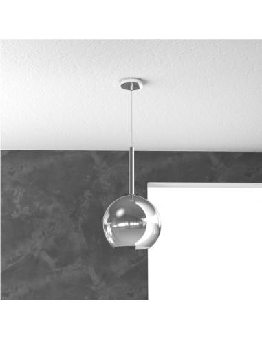 Top Light 1155/SM-CR Future Lampada a sospensione vetro cromo Ø20