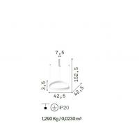 Ideal Lux 247243 GEMINI SPD042 ON-OFF Lampada a sospensione LED Ottone