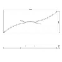 Vivida International 0097.20.NE WN Hyperbola Ceiling lamp LED Black