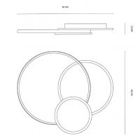 Vivida International LMS10.21.BI ECLIPSE 3 Lampada da parete/soffitto LED Bianco
