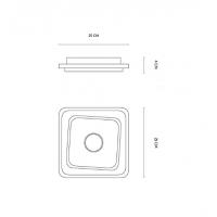 Vivida International LMS17.20.BI SQUARE2 White LED ceiling lamp