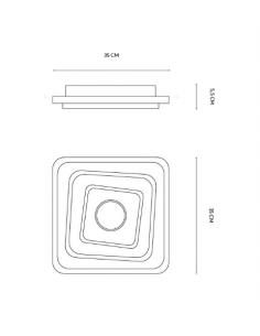 VIVIDA INTERNATIONAL LMS17.21.BI SQUARE 3/S White LED ceiling light 2