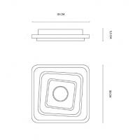 Vivida International LMS17.21.BI SQUARE 3/S Plafoniera LED Bianco