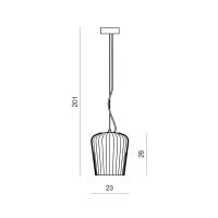 Giarnieri PLISSE' S-ELC Small glass suspension lamp