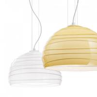 Giarnieri ASTER L.AM.INC Lampada a sospensione grande Ambra incamiciato