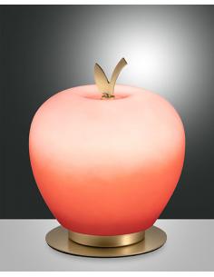 Fabas Luce 3762-30-104 WENDY Table lamp Red Apple brass details