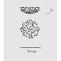 Slamp VEL78PLF0001W Veli MINI Wall/Ceiling Lamp Opal