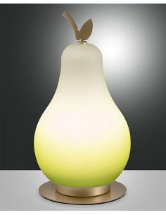 Fabas 3763-30-155 WILMA Lampada da tavolo Frutto Verde base ottone