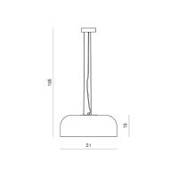 Giarnieri BELL L LL Lampada a sospensione vetro grande