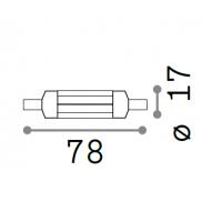 Ideal Lux 189109 Lampadina LED R7s 7W 3000K